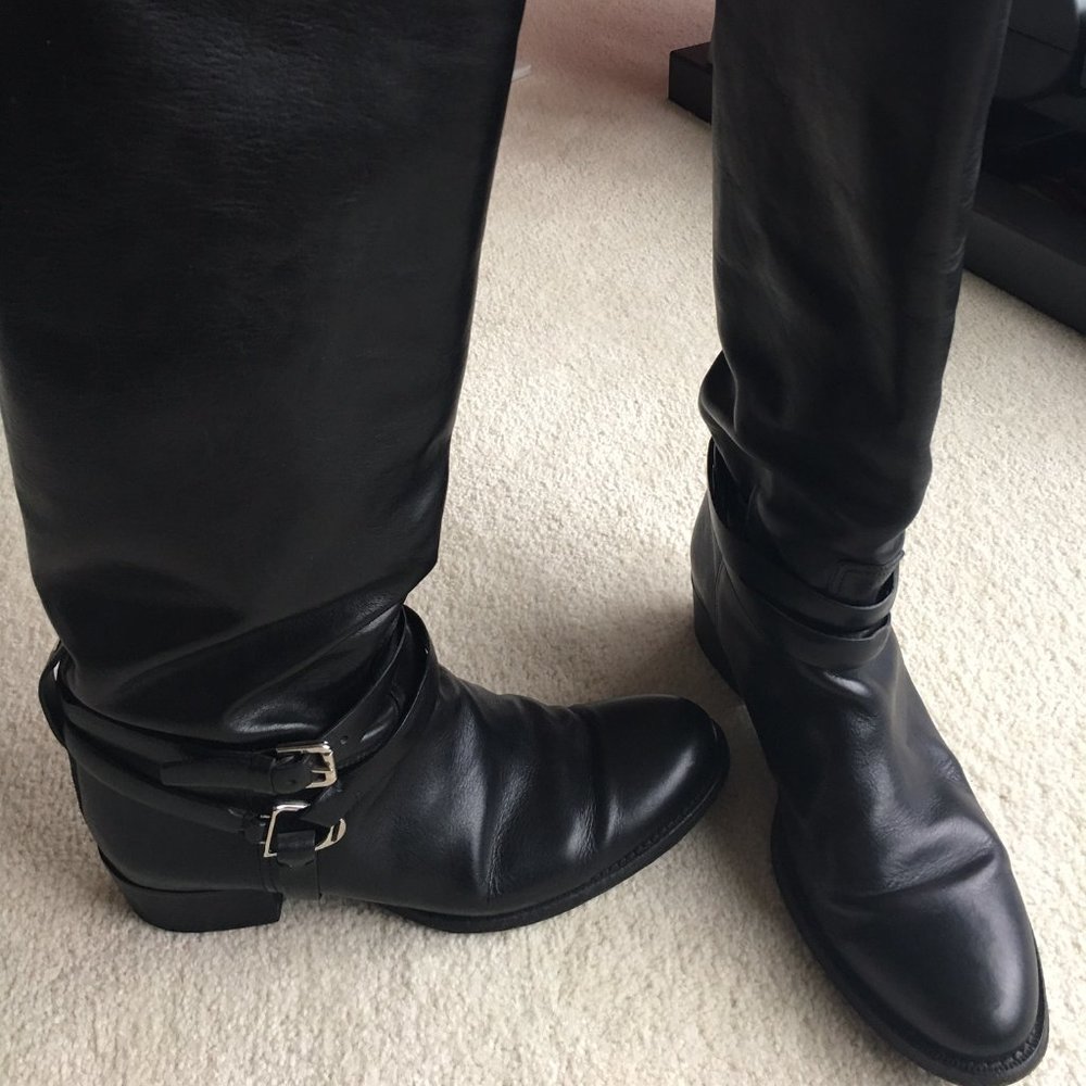 RALPH LAUREN - BLK LEATHER RIDING BOOT (SZ 10)